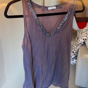 Joie tank with beaded trim